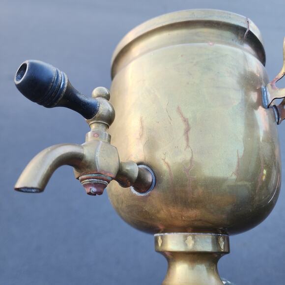 11" Samovar Russian Tula brass antique electric cord Stamped - Picture 14 of 15